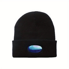 Space Werewolf Killing Embroidery Knitted Hat Autumn Winter Warm Woolen Hat
