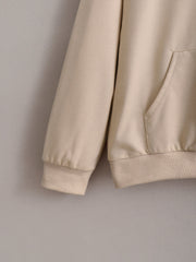 Girls Letter Print Cotton Hoodie