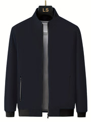 Men's Classic Windbreaker Jacket Zip Up Coat for Outdoor Activities
