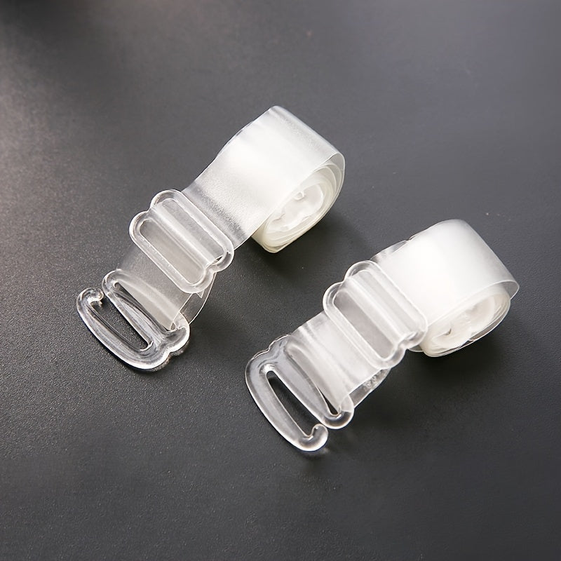 2pcs Invisible Shoulder Straps Transparent Adjustable Underwear Women's Accessor