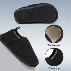 Boys Warm Fleece House Shoes Non Slip Soft Bottom Winter Indoor Shoes