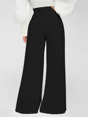 Flared Leg High Waist Pants Loose Casual Women's Clothing