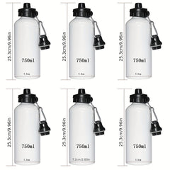 6pcs Lot 750ml Sublimation Blanks Aluminum Water Bottles