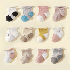 12 Pairs Colorful Knee High Socks for Kids
