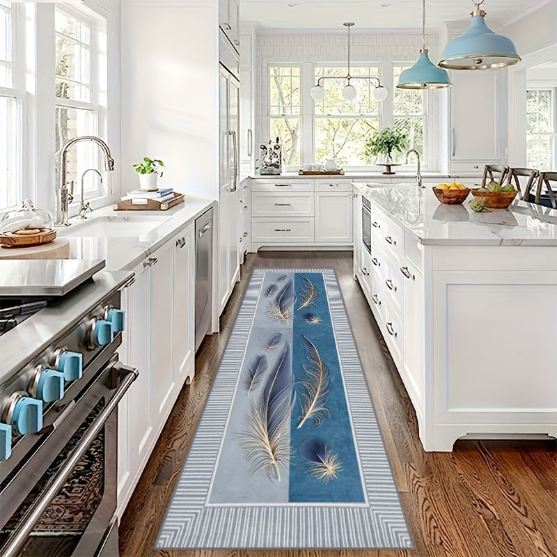 Modern Extra Long Hallway Rug Soft Scandinavian Art Non Slip Machine Washable