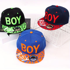 Boy Embroidery Unisex Baseball Cap Hip Hop Snapback Hat Adjustable