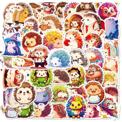 50 Hedgehog Stickers Vinyl Decals for Water Bottles Laptop Phone