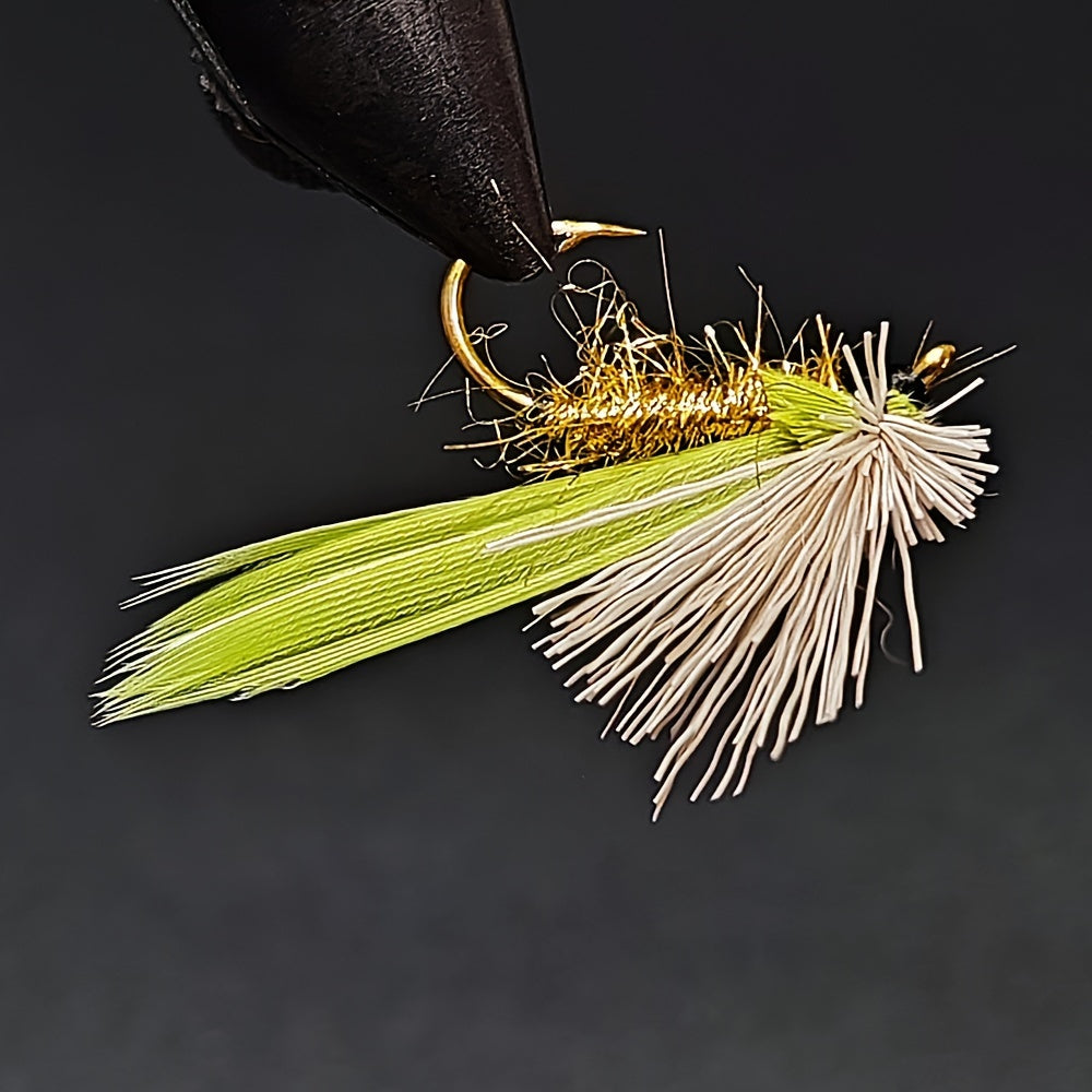 10pcs Bionic Fishing Fly Goose Feather Material for Salmon Trout Fishing