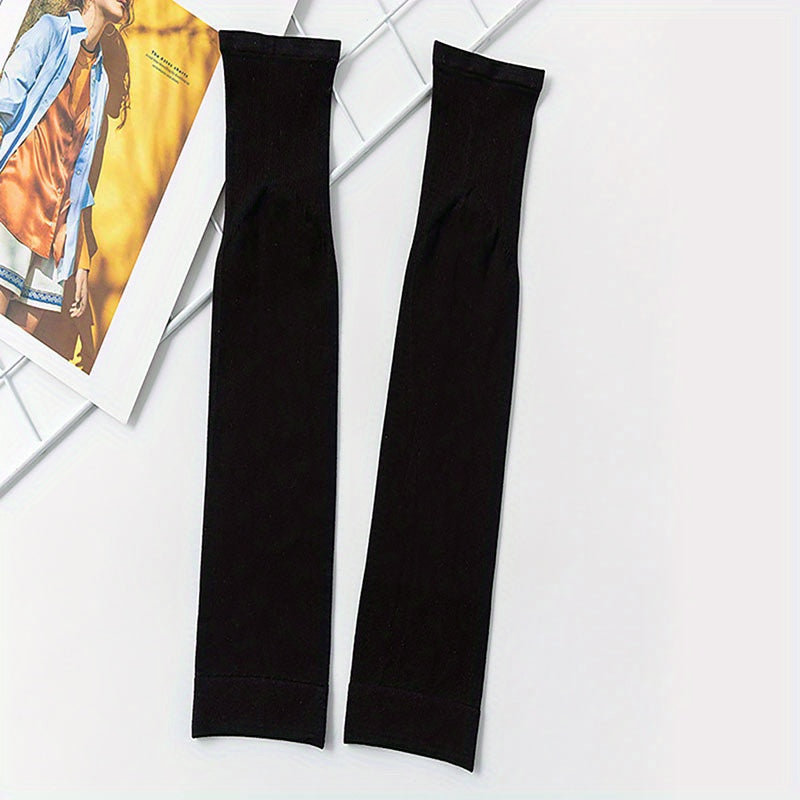 Ice Silk Sunscreen Leg Sleeves with Knee Pads UV Protection