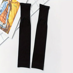 Ice Silk Sunscreen Leg Sleeves with Knee Pads UV Protection