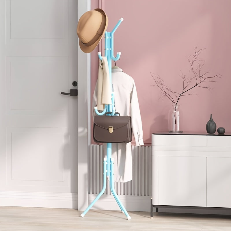 Pink Metal Clothes Stand Standing Rack For Shirts Hats Coats Bags Scarves