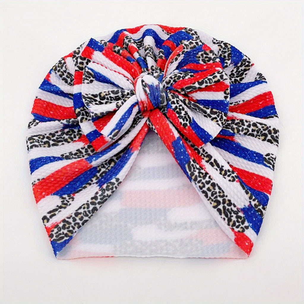 Twill Bubble Bow Baby Hat 0-2 Years