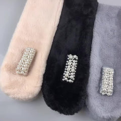 Faux Fur Warm Scarf Plush Winter Scarf Soft Warm Coldproof Windproof
