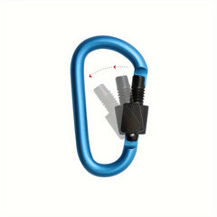 2pcs Carabiner Clip Lock Aluminum Alloy D Ring Key Chain Clip Ho