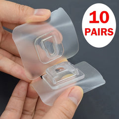 10pcs Transparent Suction Cup Wall Hook for Kitchen Plant Hanging Rack