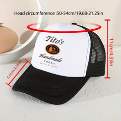 Kids Sunshade Baseball Cap Voltaire Print Mesh Outdoor Hat