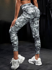 Camouflage Pattern High Waist Yoga Pants