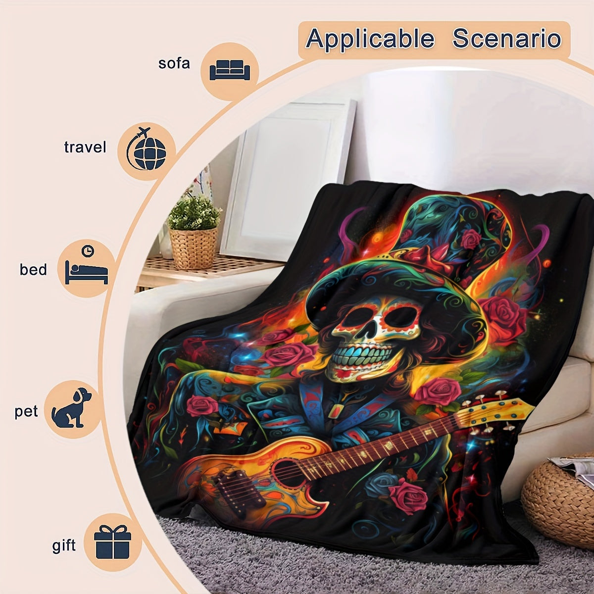 Soft Throw Blanket Modern Bed Sofa Outdoor Travel Use Gift