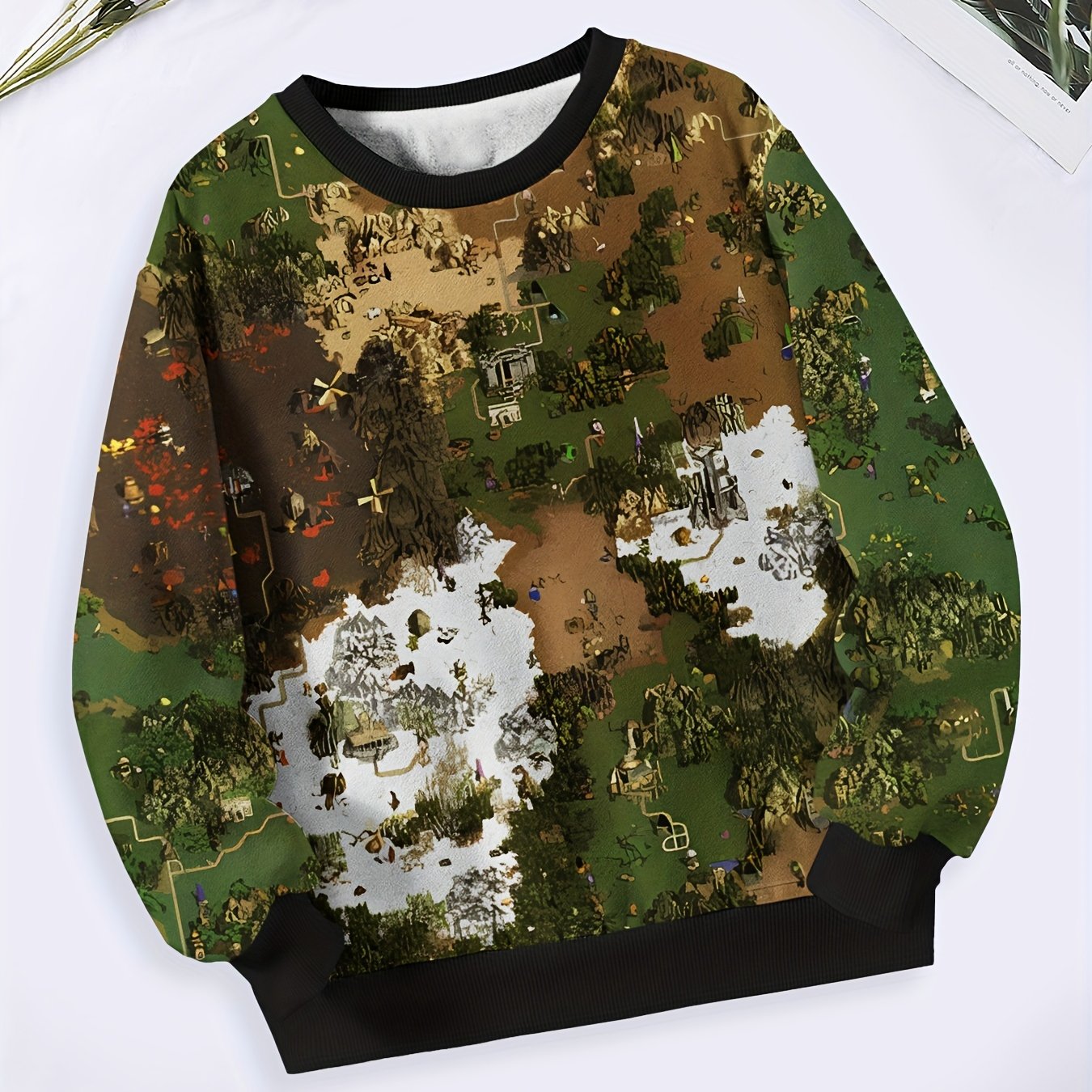 Kids Battlefield Game Graphic Long Sleeve Sweatshirt
