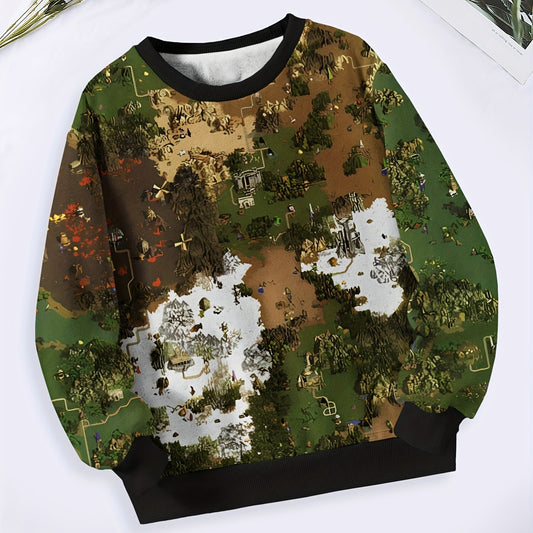 Kids Battlefield Game Graphic Long Sleeve Sweatshirt