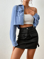 Y2K Cargo Skirt Side Slit Solid Casual Skirt Spring Summer Women