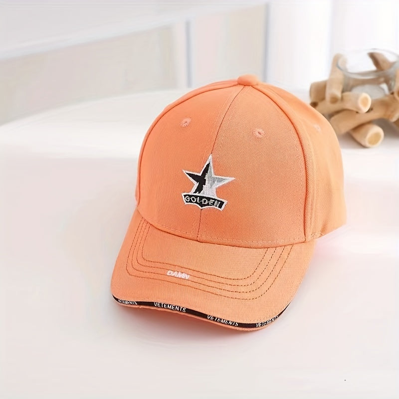 Kids Star Embroidered Baseball Cap Sun Screen Sport Hat