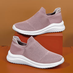 Solid Lace-Up Low Top Sneakers Casual Lightweight Women's Shoes