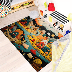 Cartoon Crawling Floor Mat for Kids, Soft and Durable Blanket