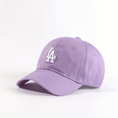 LA Embroidery Stylish Baseball Cap Solid Couple Casual Dad Hat Unisex