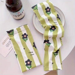 Flower Print Cartoon Ice Sleeves UV Protection Gloves for Women