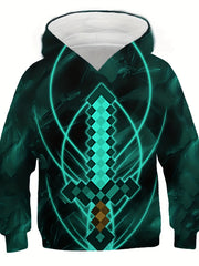 Cool 3D Cartoon Print Hoodie for Kids