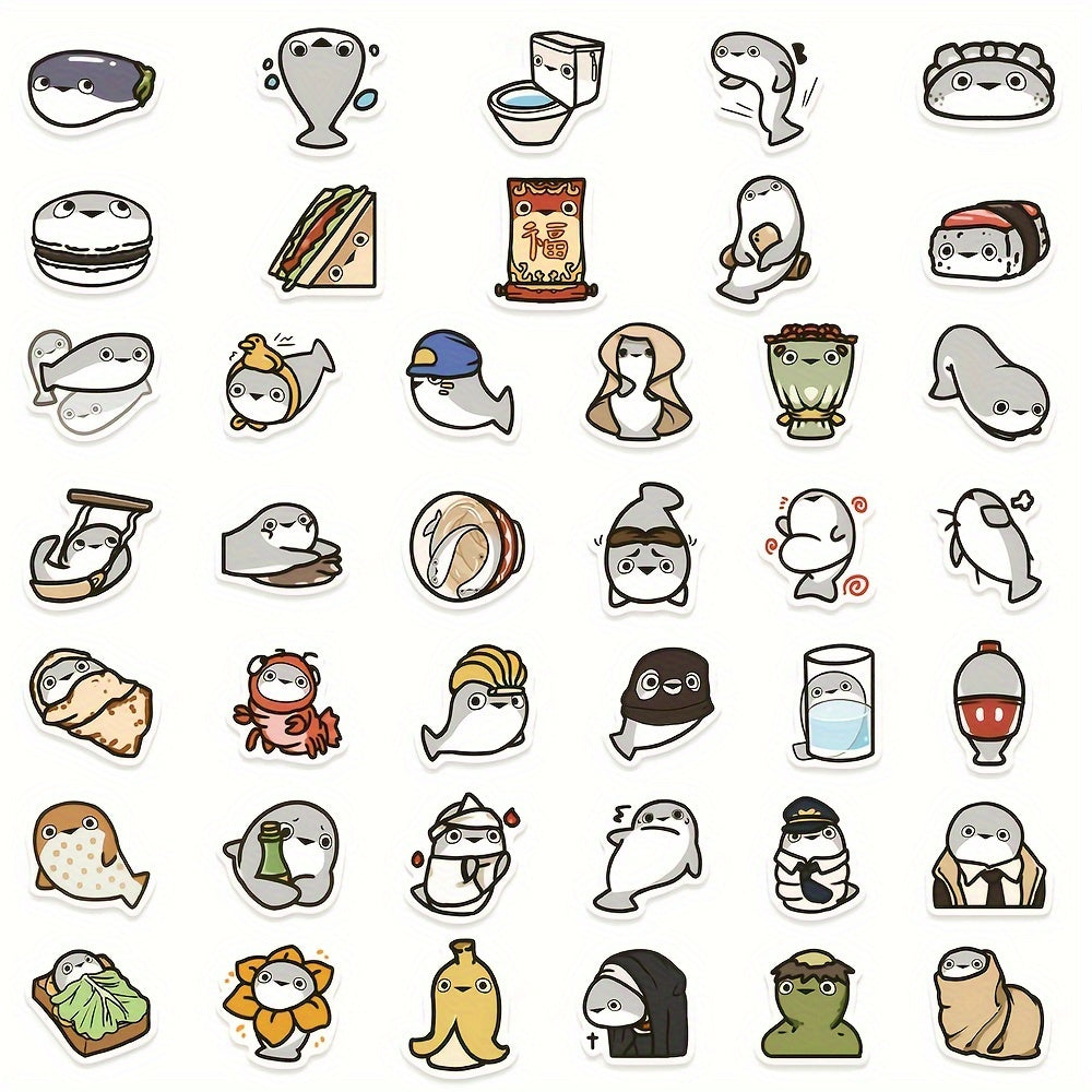 80pcs Funny Turtle Expression Graffiti Sticker for Laptop Helmet Water Cup