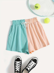 Casual Drawstring Shorts Elastic Waist Summer Shorts
