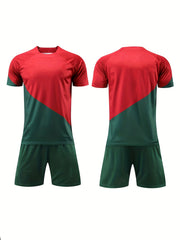Boys' Quick Dry Football Kit Moisture Wicking Jersey & Stretch Shorts