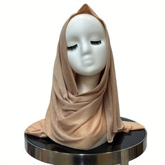 Solid Scarf Hijab Cotton And Linen Shawl Casual Windproof Head Wrap Turban