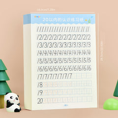 Handwriting & Math Practice Workbook Set 1-20 for Kids