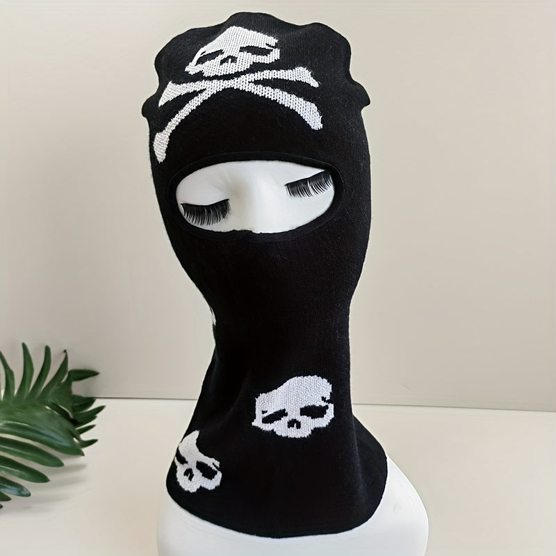 Skull Jacquard Balaclava Hip Hop Knit Hat Unisex Beanie Coldproof Ski Mask