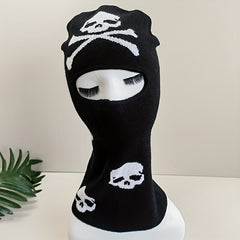 Skull Jacquard Balaclava Hip Hop Knit Hat Unisex Beanie Coldproof Ski Mask