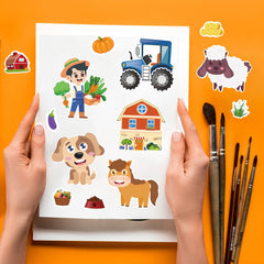 Farm Animal Stickers DIY Face Changing Stickers Party Favors