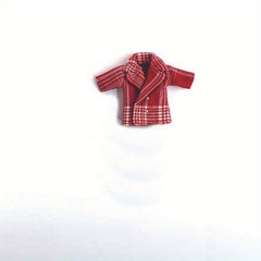 1 Pc Plaid Jacket for Dolls OB11 Coat Holiday Christmas Dress