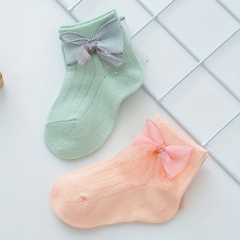 Baby Girls Bow Ankle Socks for Infant Newborns
