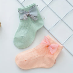 Baby Girls Bow Ankle Socks for Infant Newborns