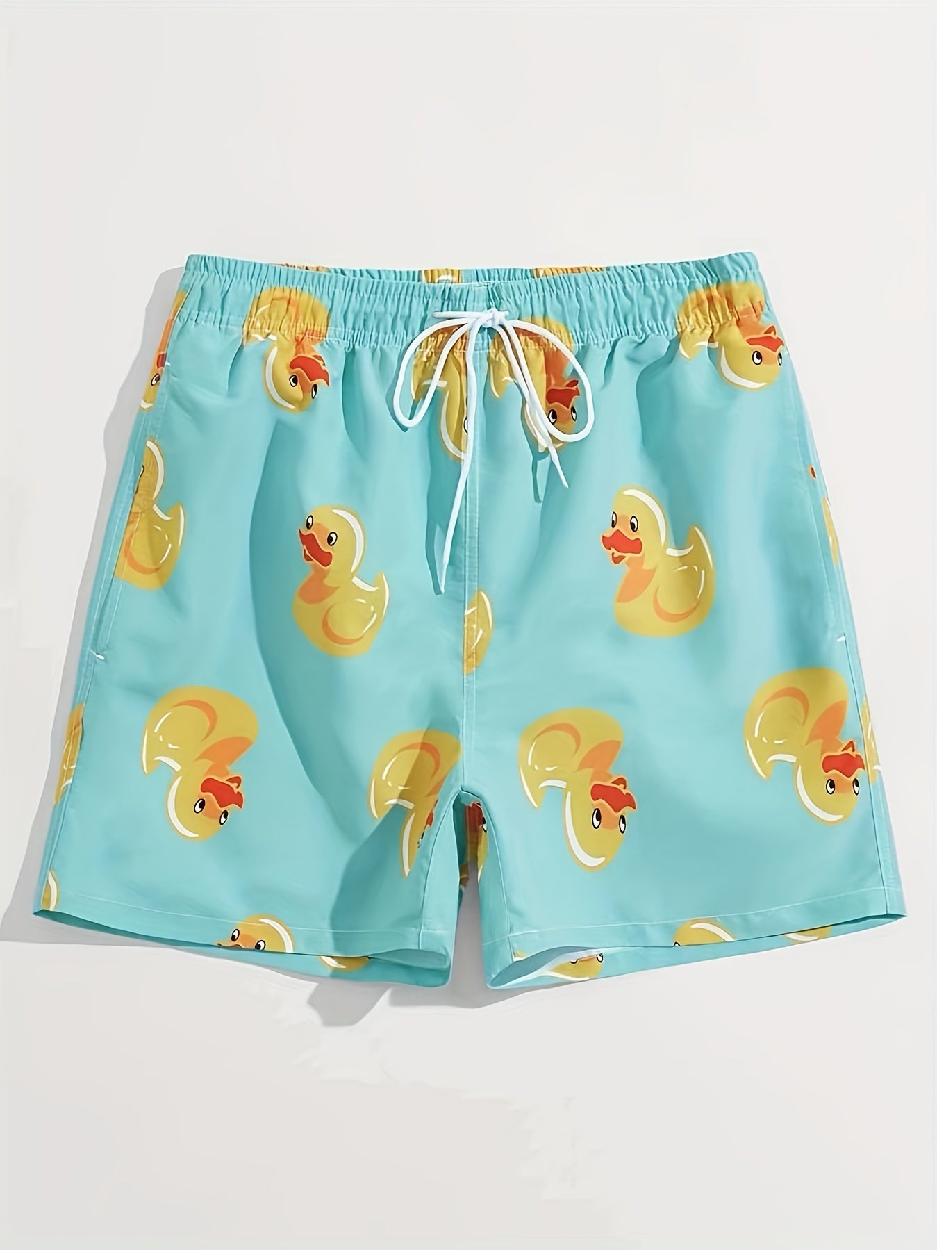 Men's Duck Graphic Swim Trunks Drawstring Swimwear