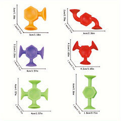 18pcs Silicone Bath Toys Suction Sensory Toys for Kids
