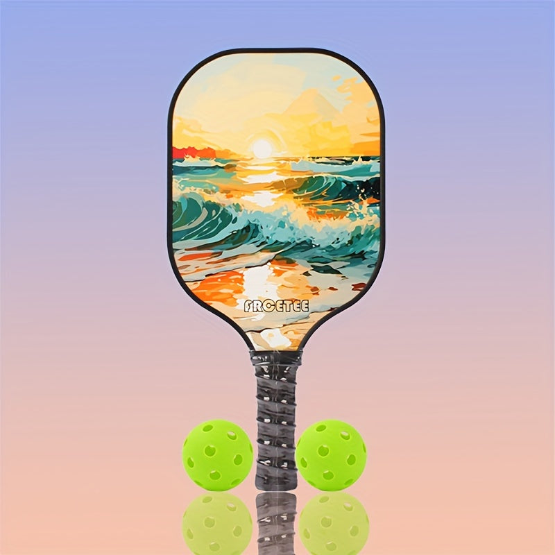 2pcs Fiberglass Pickleball Rackets & Balls Set for Competitive Sports