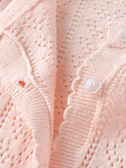 Girls Hollow Out Long Sleeve Button Up Cardigan Baby Kids Clothes