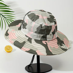 Camouflage Print Bucket Hat UV Protection Fisherman Cap