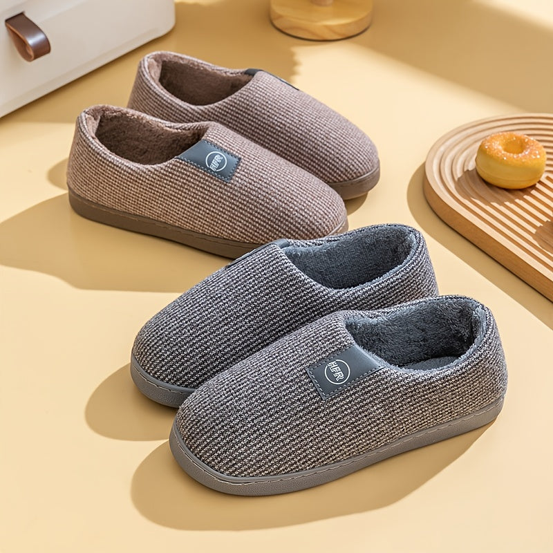 Men's Soft Indoor Slides Slippers Plush House Shoes