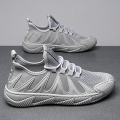 Men's Slip-on Sneakers with Shoelaces Lightweight Shoes