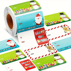 500pcs Christmas Santa Claus Stickers Self Adhesive Christmas Tag